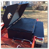 4ft gas grill with deep fryer
(550 degrees in less than 3 minutes)