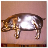 Stamped Steel Pig
Dress up your grill with a 7 1/2" x 4" Stamped Steel Pig