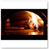 Forno Toscano Mangiafuoco Wood-Fired Pizza Oven on Cart - Black/Red