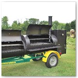 New 7'x30" with Optional Front Mounted Charcoal Grill and Rear Mounted Warmer, Smoker, Cooker Box