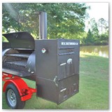 New 7'x30" with Optional Front Mounted Charcoal Grill and Rear Mounted Warmer, Smoker, Cooker Box