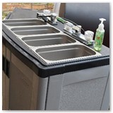 Sink Option
(4 compartment sinks available on or off trailer hot and cold water)