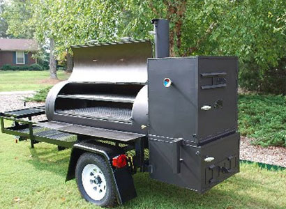 Barbecue Cooker, Smokers, barbecue grill, pizza ovens, wood ovens, and trailer from Cookers Grills featuring unique and designs of barbecue cookers, barbecue smokers, barbecue trailers, and barbecue grills -